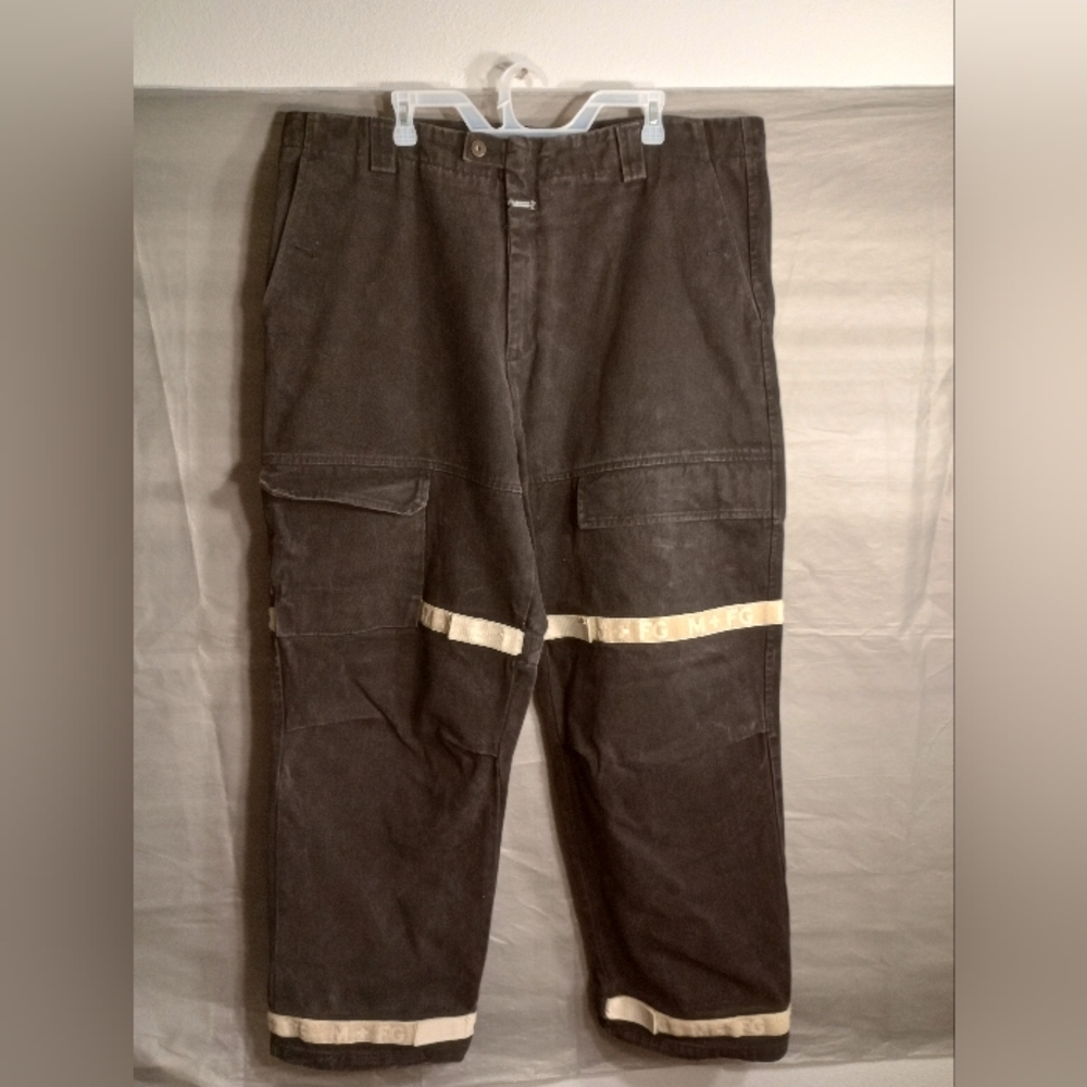 Vintage Marithe Francois Girbaud Taped Shuttle Baggy black Jeans Sz 44M Wide Leg